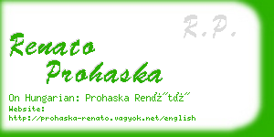 renato prohaska business card